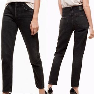 Talula x Agolde High Rise Taper Jeans Black Fade